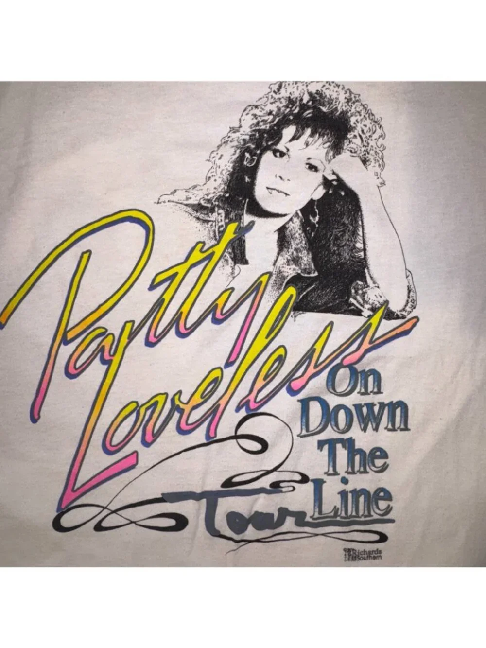 Vintage Patty Loveless On Down The Line TShirt 1990 Concert Tour Single Stitch